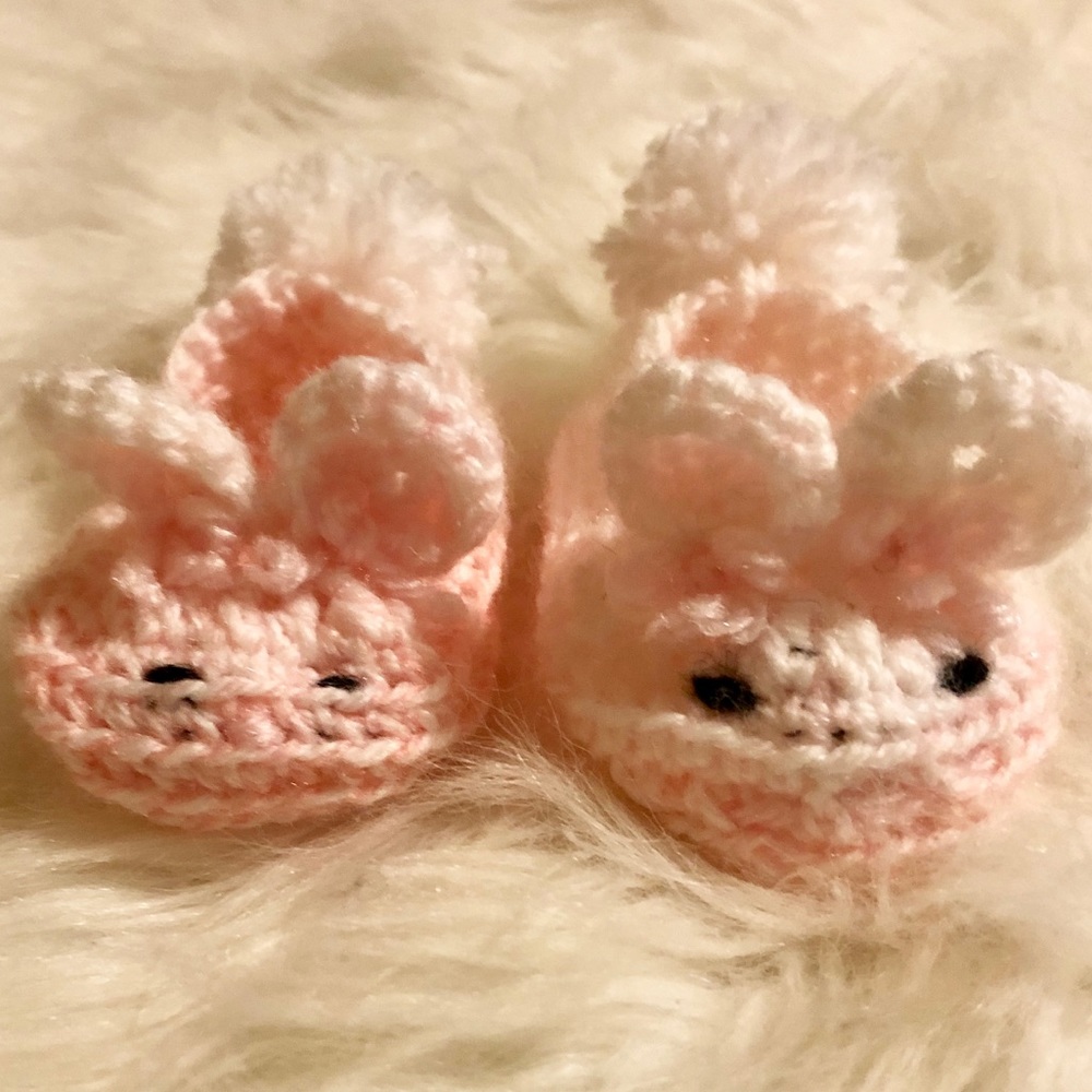 Handmade Crocheted Bunny 🐰 Slippers